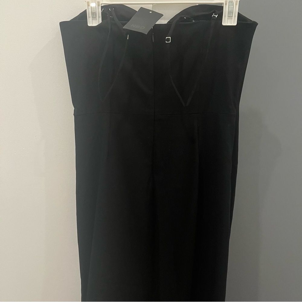 NWT NBD Maxi Dress Jaxie Gown Black Bustier Wedding Guest size L - Picture 7 of 9